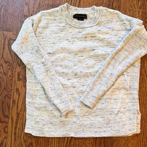 Tahari mixed stitch cotton heathered Crewneck Sweater